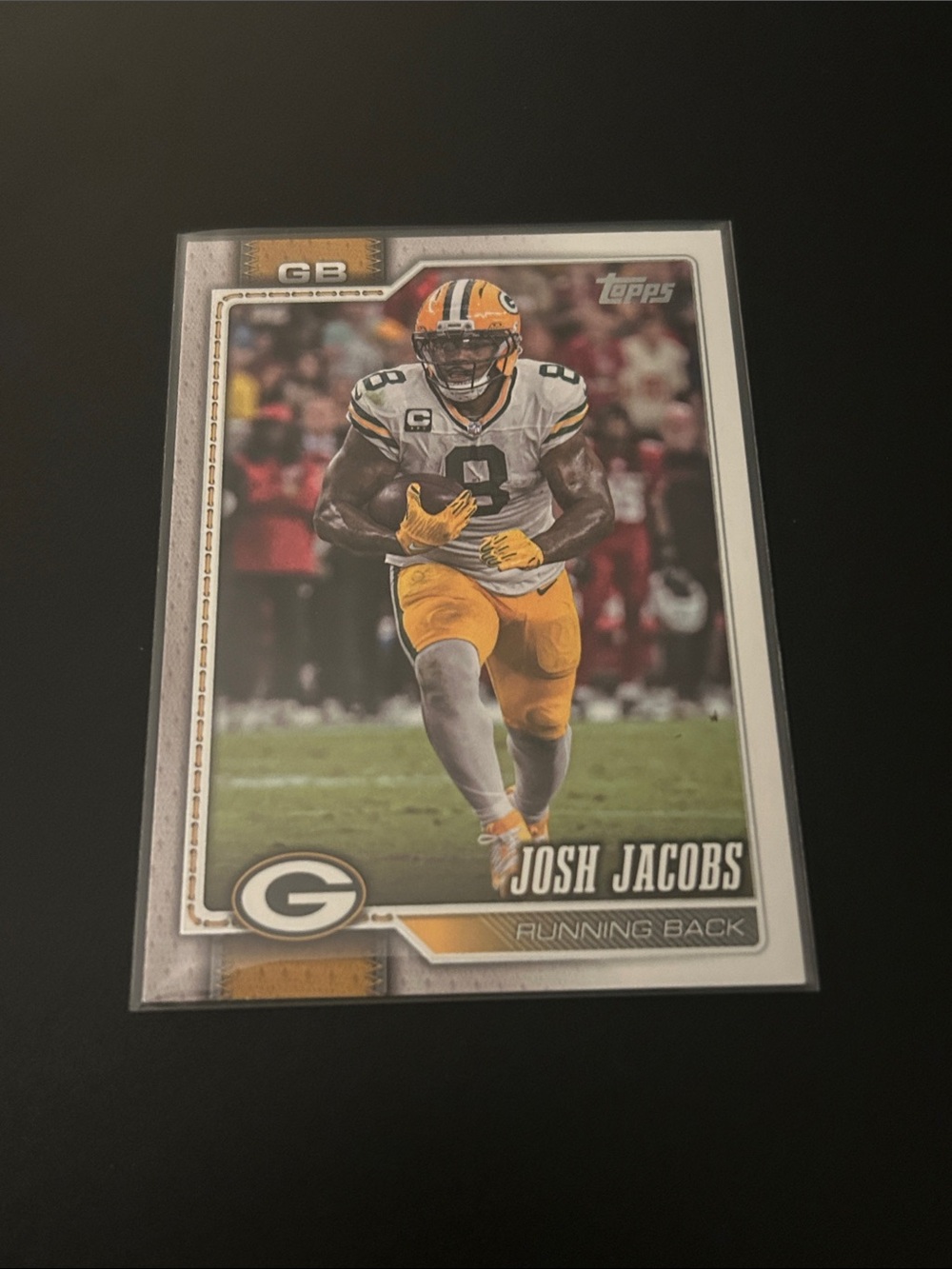 Topps Josh Jacobs Yellow & Green Football Card